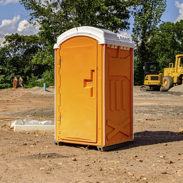 how often are the porta potties cleaned and serviced during a rental period in Hideout